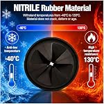3pcs 3 3/8" Garbage Disposal Splash Guards, Kitchen Sink Baffle Rubber Drain Cover, Collar Sink Baffle (Black)