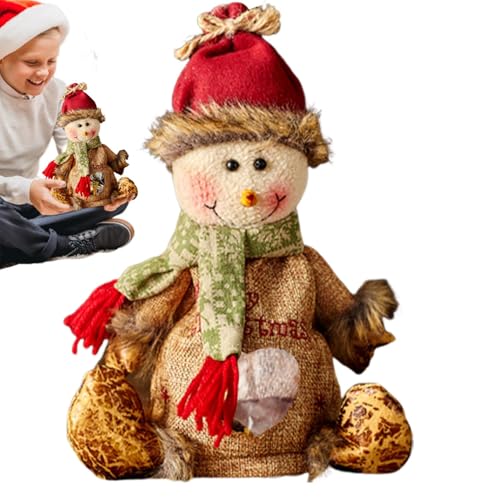 Rurunklee クリスマスドールバッグ | かわいい人形用グッディバッグ | 再利用可能な生地 愛らしいグッディサックバッグ キャンディー、ホリデー、おやつ用