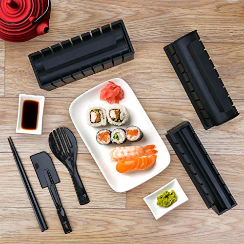 Kit Per Sushi 12 Pezzi - Stampi, Bacchette, Forchetta, Per Principianti, DIY Sushi Casa - Foto 2