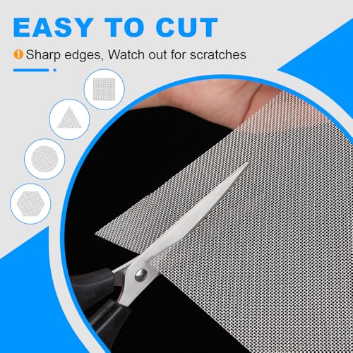 Mltanccy 6 Pack 12×8 Inch Wire Mesh Screen, 1mm Hole 20 Mesh 304 Stainless Steel Mesh Screen, No Rust Easy to Cut Sturdy Metal Mesh Screen for Window Screen, Vent, Cage, Filter Mesh, Garden