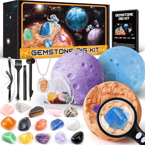Subtail Minerales para Niños - Minerales y Piedras Preciosas - Piedras Naturales Juguetes NiñA 6-10 Años - Juegos Educativos Pascua Regalo Niño 6 7 8 9 10 Años