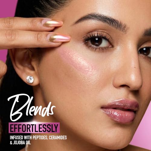 Image of RENEE Yours Truly Strobe Cream for Face | 3 in 1 Highlighter Primer Moisturiser | Glow Cream, Lightweight, Non Sticky | Hydrating Dewy Skin Finish With Peptides | For All Skin Types | Pink - 18g