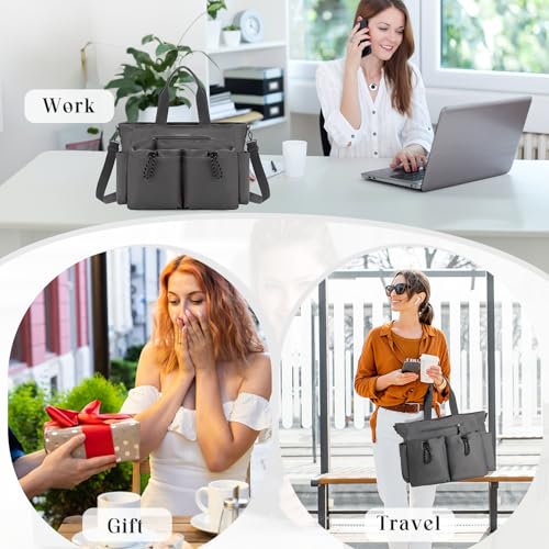 Image of VX VONXURY Tote Bag for Women - Multi Pocket Crossbody Work Handbag for Travel, Daily Use and Gym