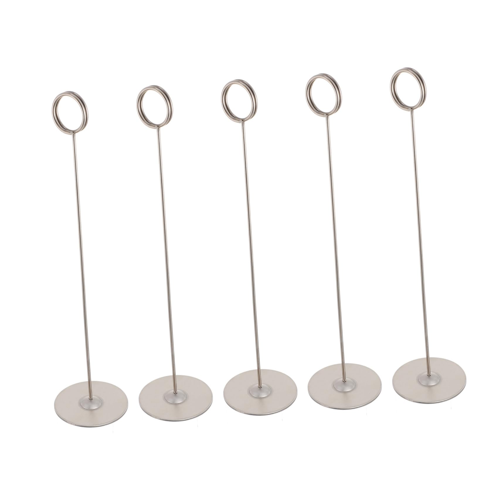 COLLBATH Support De Menu De Mariage en Acier Inoxydable 12 Cartes 5 Supports De Numéro De Table Porte-Cartes De Place pour Fournitures De Restaurant