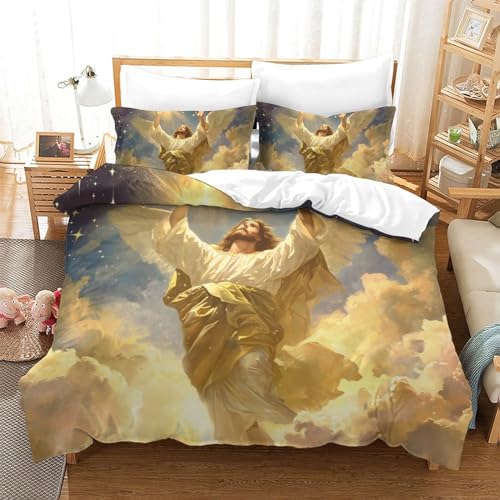 Housses de couettes Jésus en microfibre douce contre la transpiration nocturne - 2