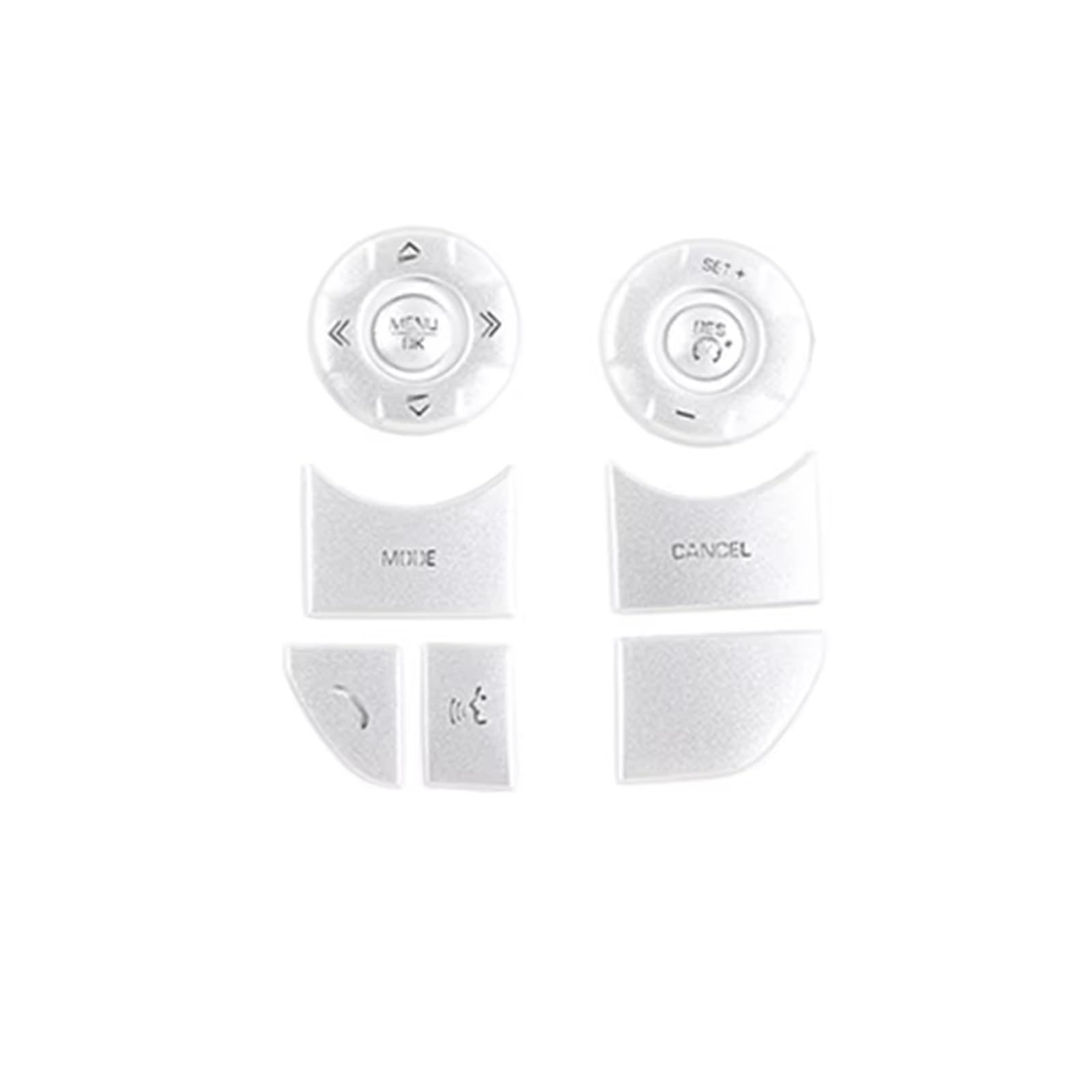 Auto Interior for Land for Rover for Discovery 5 LR5 for Range for Rover for Sport for Vogue Car Steering Wheel Button Trim Stickers(Style B Silver)