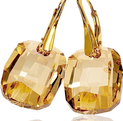 Boucles d'oreilles en or Golden Graphic : bijoux en cristal d'Autriche
