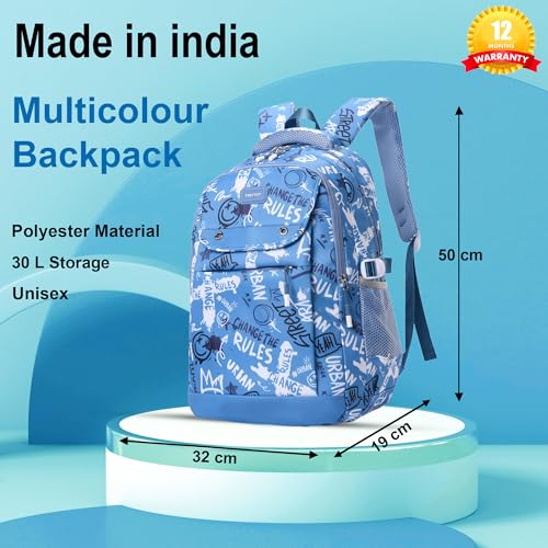 Image of Tinytot 30 Litre Waterproof School Backpack Bags for Women - Large 19 Inch Laptop Bag for Boys &Girls 12+ Years, College Bag for Girls and Boys, Men, Women - Ideal for Office, Travel, School, College