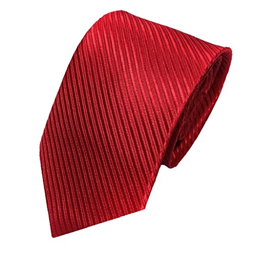 QUICKLYLY Corbata Tejida Jacquard Clásico Para Hombre Corbata Tejida A Rayas Corbata Para Hombres (Rojo)