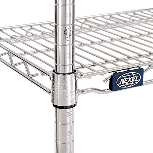 Image of Nexel Additional Wire Shelf for Wire Shelving Units, 600-800 lb Capacity, 36 inchW x 36 inchL, Chrome Finish
