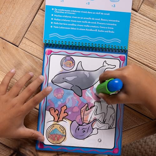 Image of Melissa & Doug On the Go Water Wow! Mess Free Coloring Book, Reusable Water-Reveal Activity Pad, Animals, Travel Toys, Party Favors, For Toddlers & Kids Ages 3+ - FSC Certified (Pack of 6)
