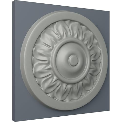 Miniatura 5 de Ekena Millwork ROS06AS Ashley Roseta Redonda, 6 14"OD x 78"P, imprimado