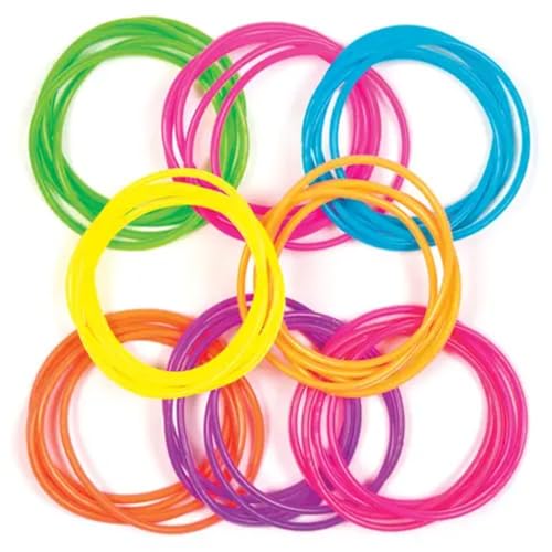 Baker Ross- Pulseras Flexibles (Pack de 40) Que los niños Pueden Llevar -Bolsas Sorpresa o como Regalo para los niños