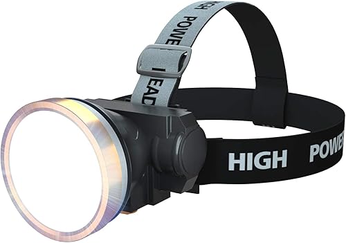 Miniatura 8 de ODEAR - Linterna de cabeza LED súper brillante linterna impermeable con batería integrada para acampar al aire libre pesca senderismo correr paseo