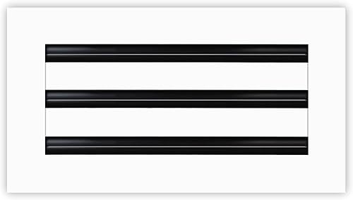 BUILDMART - Cubierta de ventilación de CA moderna de 12 x 6 pulgadas - Ventilación de aire blanca decorativa - Difusor de ranura lineal estándar -