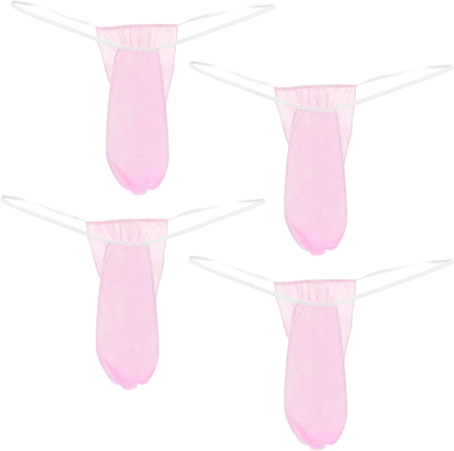 20Pcs Women Disposable T-String Thong Underpants Non-Woven Fabric Pink Spa and Massage Use One Size