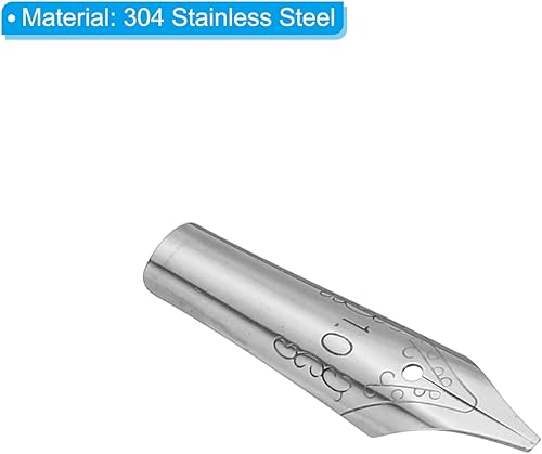 Miniatura 4 de PATIKIL Pluma estilográfica de 0.039 pulgadas de ancho de repuesto, 30 unidades de tinta de acero inoxidable 304, punta de caligrafía para dibujar y