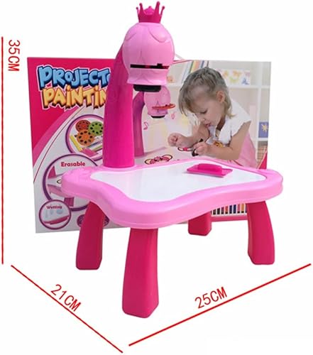 Miniatura 6 de Ochine Proyector de dibujo para niños mesa de proyector de dibujo para niños juguete de traza y dibujo con luz y música proyector inteligente para