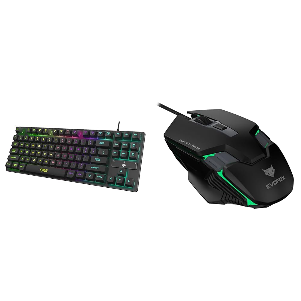EvoFox Fireblade Wired TKL Gaming Keyboard with Breathing Effect (Black) Spectre USB Wired Gaming Mouse with Upto 3600 DPI Gaming Sensor (Black)-image-25