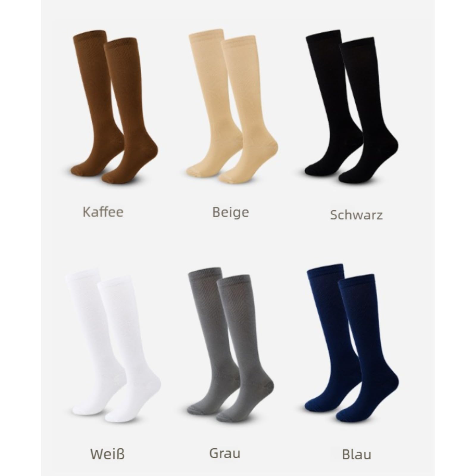 Mevery - Classic Kompressionsstrümpfe Für Damen & Herren, 3 Paar Für Sport, Reisen & Alltag