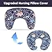 Pea Pod Nursing Pillow Cover 2 Pack Soft Stretchy Nursing Cover for New-Designed Breastfeeding Pillow, Removable Feeding Slipover for Baby Boy and Girls, Cute Dinosaur Pattern