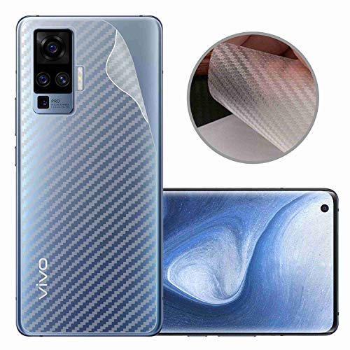 Image of Compatible with Vivo X50 Pro Back Screen Protective Film Carbon Fiber Skin Transparent Screen Guard Sticker