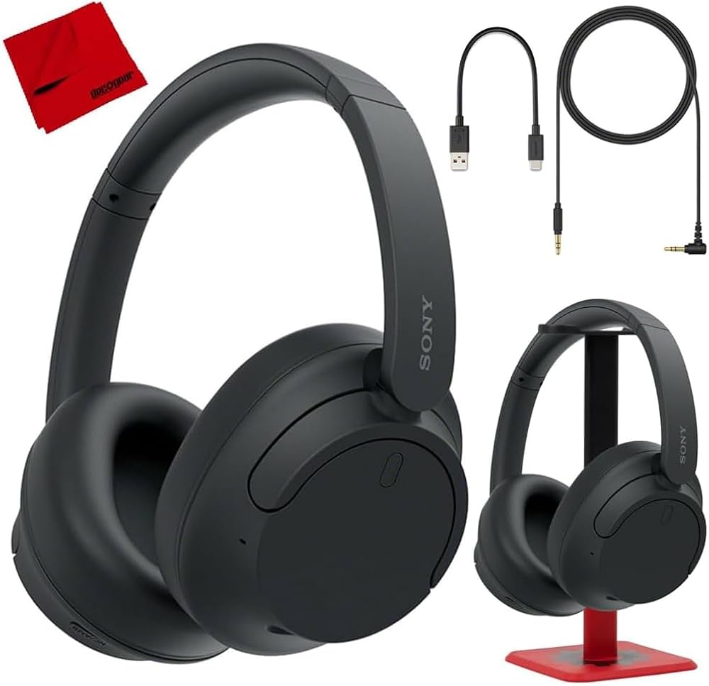 SONY ワイヤレスステレオヘッドセット　WH-CH720N Black Sony WH-CH720N/B Wireless Noise Cancelling Headphone, Black Bundle