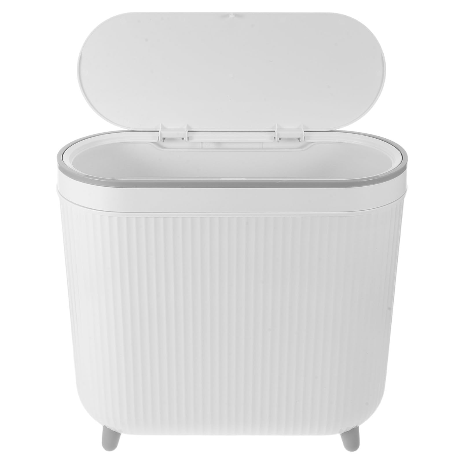 iplusmile Papelera Delgada con Tapa de Plástico Capacidad 12 para Baño
