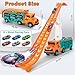 BainGesk Carrier Truck Toys for 2 3 4 5 6 Years Old Boys, 2.8 Ft Race Track Transport Cars with 6 Die-Cast Metal Toy Cars, Birthday Gifts Kids Age 3-5, Racing Toys Gifts for Toddlers