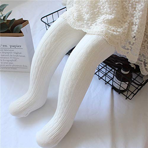 Image of Baby Toddler Girls Tights Seamless Cable Knit Cotton Leggings Pants Stockings for Infant Baby Girl