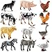 SOARFLY 12 Pièces Figurine Animaux, Mini Animaux Forêt Ensemble de Jouets Ferme Jouet Réalistes en Animaux Plastique pour Garçons Filles Enfants