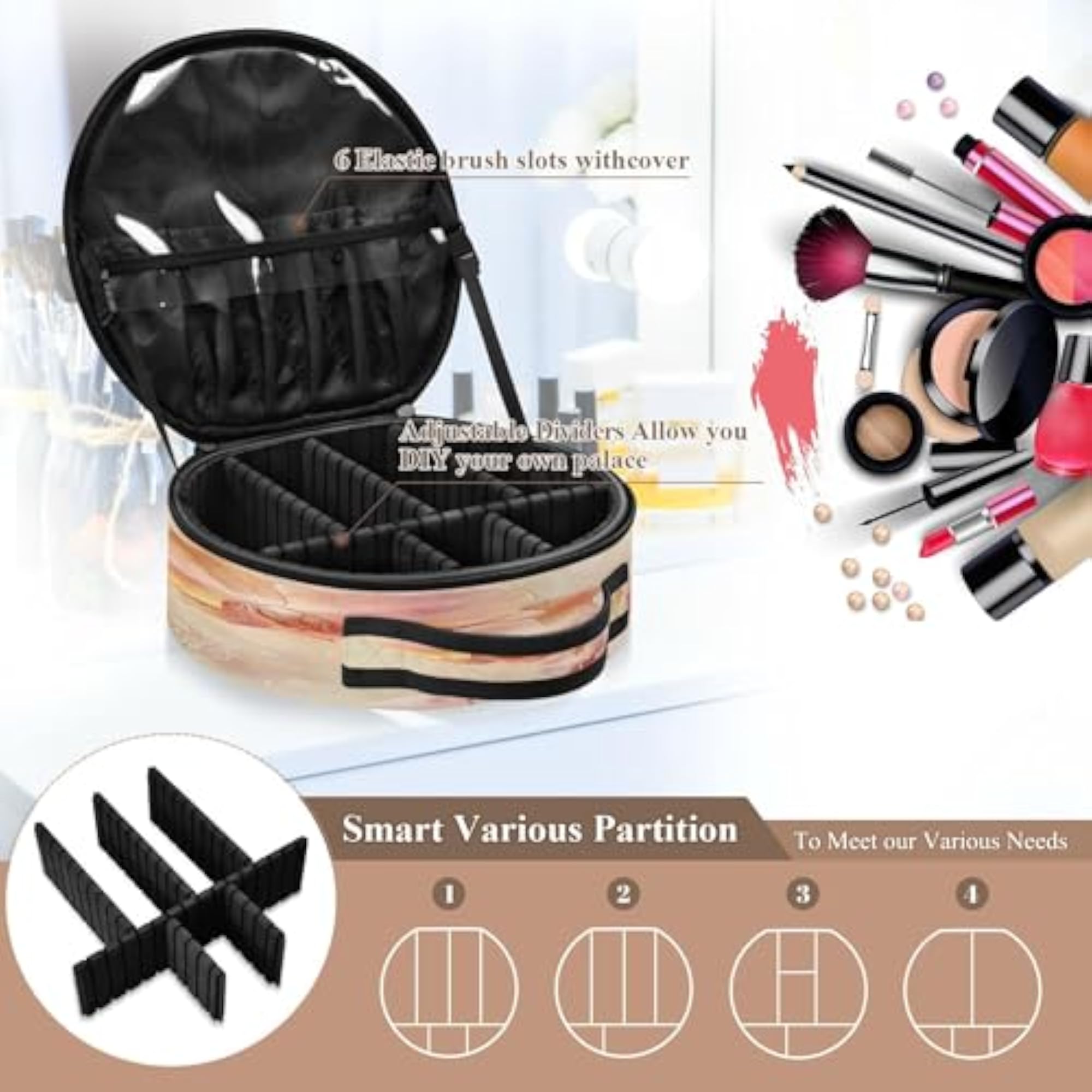 Floral Travel Makeup Case