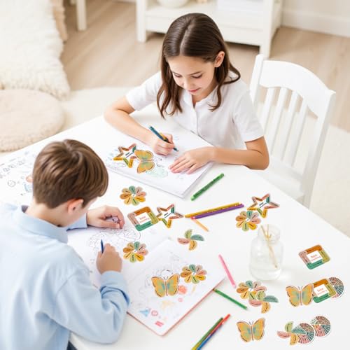 Sensory Strips for Anxiety Calming Stickers, 48Pcs 2 Textured for Mood Calming, Breathing Mindfulness Fidget Sticker for Kids, Anxiety Relief at Office & Classroom Desk - Thumbnail 7