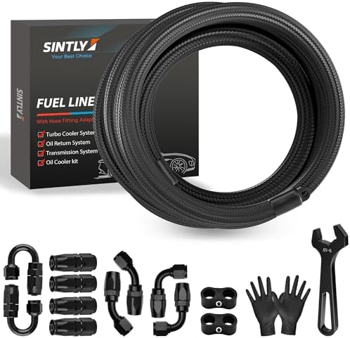 3/8 6AN 20FT Fuel Line Hose Kit, Stainless Steel Braided Fuel Line - Foto 8