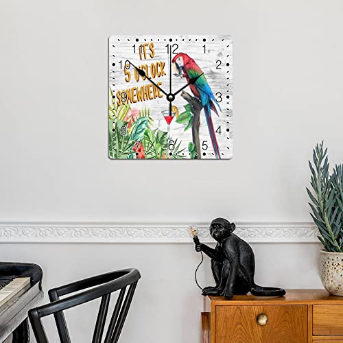 Horloge de cabane de ferme rustique colorée et fleurie de 30cm - 4