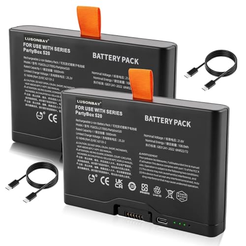 LUSONBAY FG6CELL21700G Ersatzakku für JBL Boombox 4 PartyBox 520 PartyBox 720 Battery 600 21 6V 108 Wh2pcs