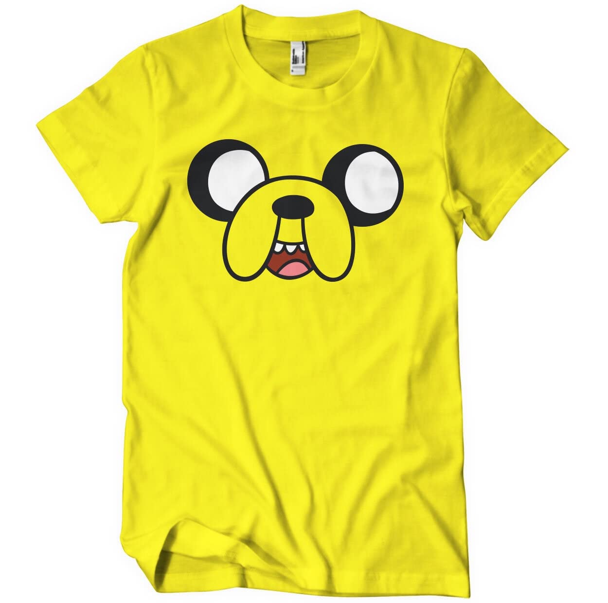 Adventure Time Men's Yellow Officially Licensed Jake The Dog T-Shirt (Yellow), Medium