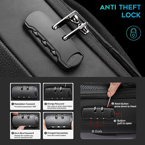 Anti Theft Backpack with USB charging Port,Lightweight Business Backpack for Men and Women3
