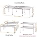 WOSOVO Set of 2 Kitchen Cabinet Organizer and Storage Shelves Stackable Expandable Storage Racks with Anti-Slip Liners for Cabinet Pantry, Bronze
