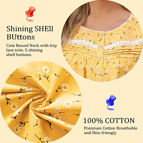 Fmirreo Cotton Nightgown For Women Short Sleeve Loungewear Casual Sleepwear Lightweight Nightdress Comfy Soft Sleepdress #TOP4