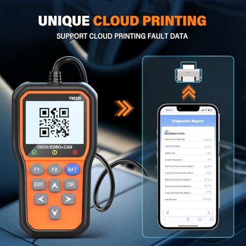 BluSon YM319 OBD2 스캐너 진단 도구, 배터리 테스터 포함, 스캔 도구 — 사진 5