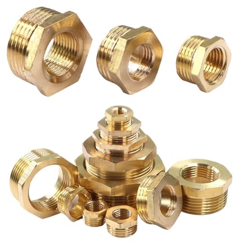 Reductor hexagonal de latón 3/4 a 1/4 y 3/8 para conexiones de tubos metálicos 4