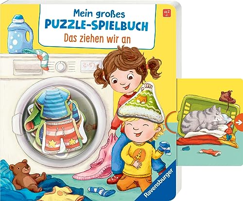 Mein großes Puzzle-Spielbuch: Das ziehen wir an - Kinderbuch ab 2 Jahren, mit 10 Puzzleteilen
