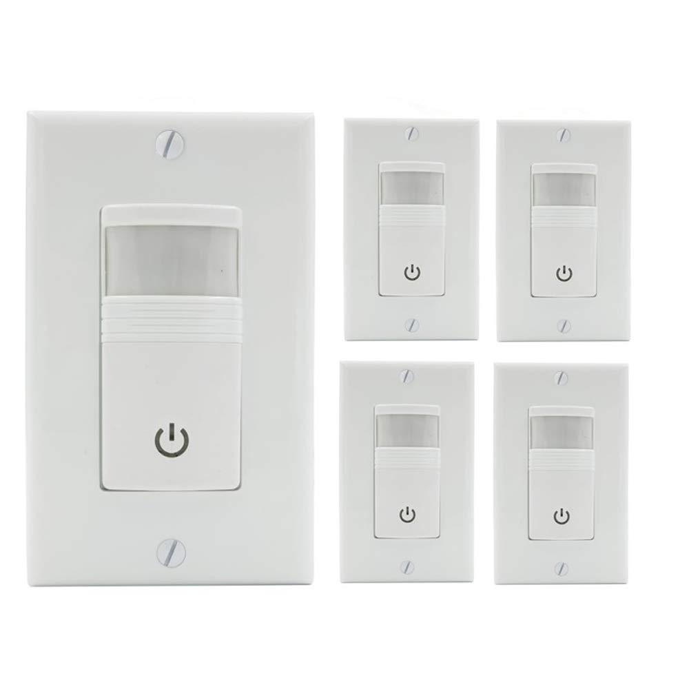 Buy ECOELER PIR Vacancy & Occupancy Motion Sensor Wall Switch, 180°Coverage,UL Listed,Automatic