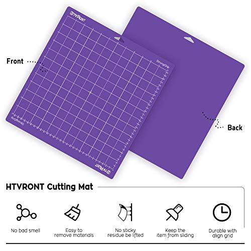 Image of HTVRONT Strong Grip Cutting Mat, 3 Pack Cutting Mat 12x12 Compatible with Cricut Maker 4 /Maker 3 /Maker /Explore 5 /4 /3 /Air 2 /One, Strong Adhesive Sticky Quilting Cutting Mats Replacement Accessories