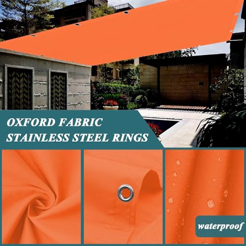 Voile d'ombrage imperméable extérieur durable terrasse cour 1,2x8m - 5