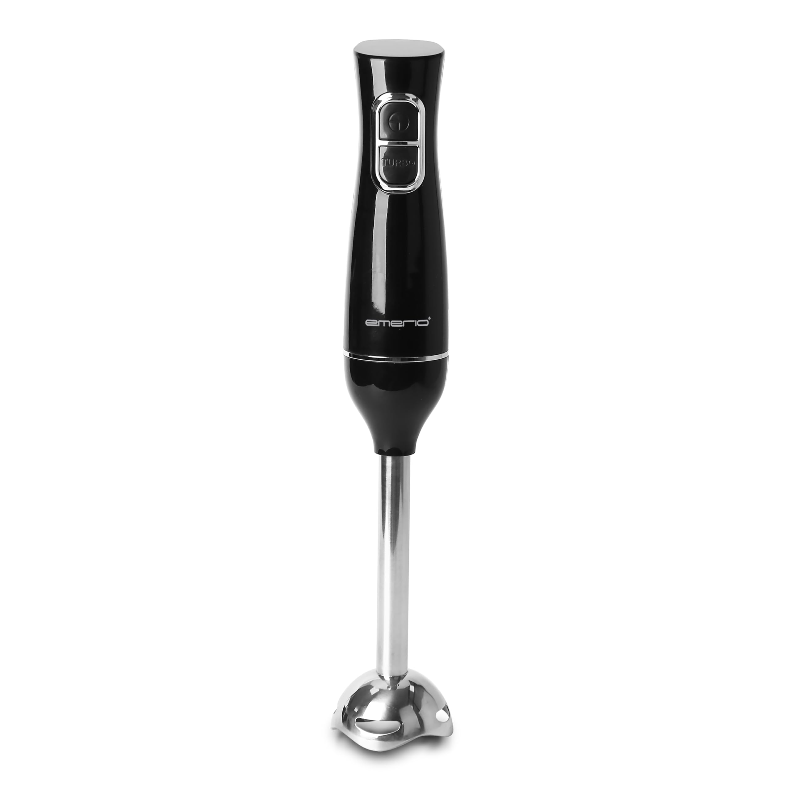 EMERIO HB-130492 blender ręczny 4 w 1 z 2 prędkościami + funkcja Turbo | stal nierdzewna | blender ręczny + trzepaczka + rozdrabniacz wielofunkcyjny 500 ml + kubek z miarką 700 ml | kabel 1,2 m |