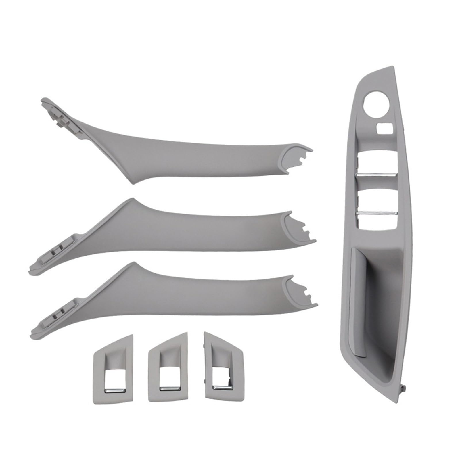 OEXRIGRU Car Interior Door Handles for BMW F10 F11 F18 520 523 525 RHD Right Hand Driver Car Interior Door Window Switch Cover(RHD Gray 7pcs)