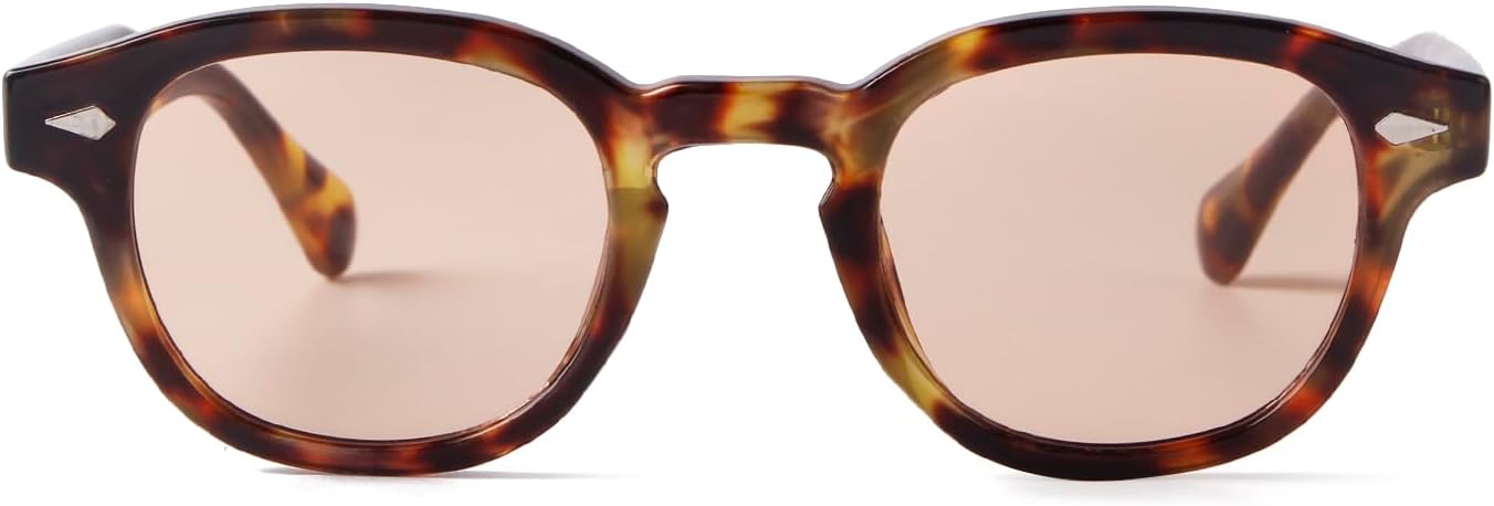 ADE WU Retro Round Sunglasses for Women Men Vintage Small Circle Frame Tinted Sun Glasses Unisex Stylish 46mm - Image 3