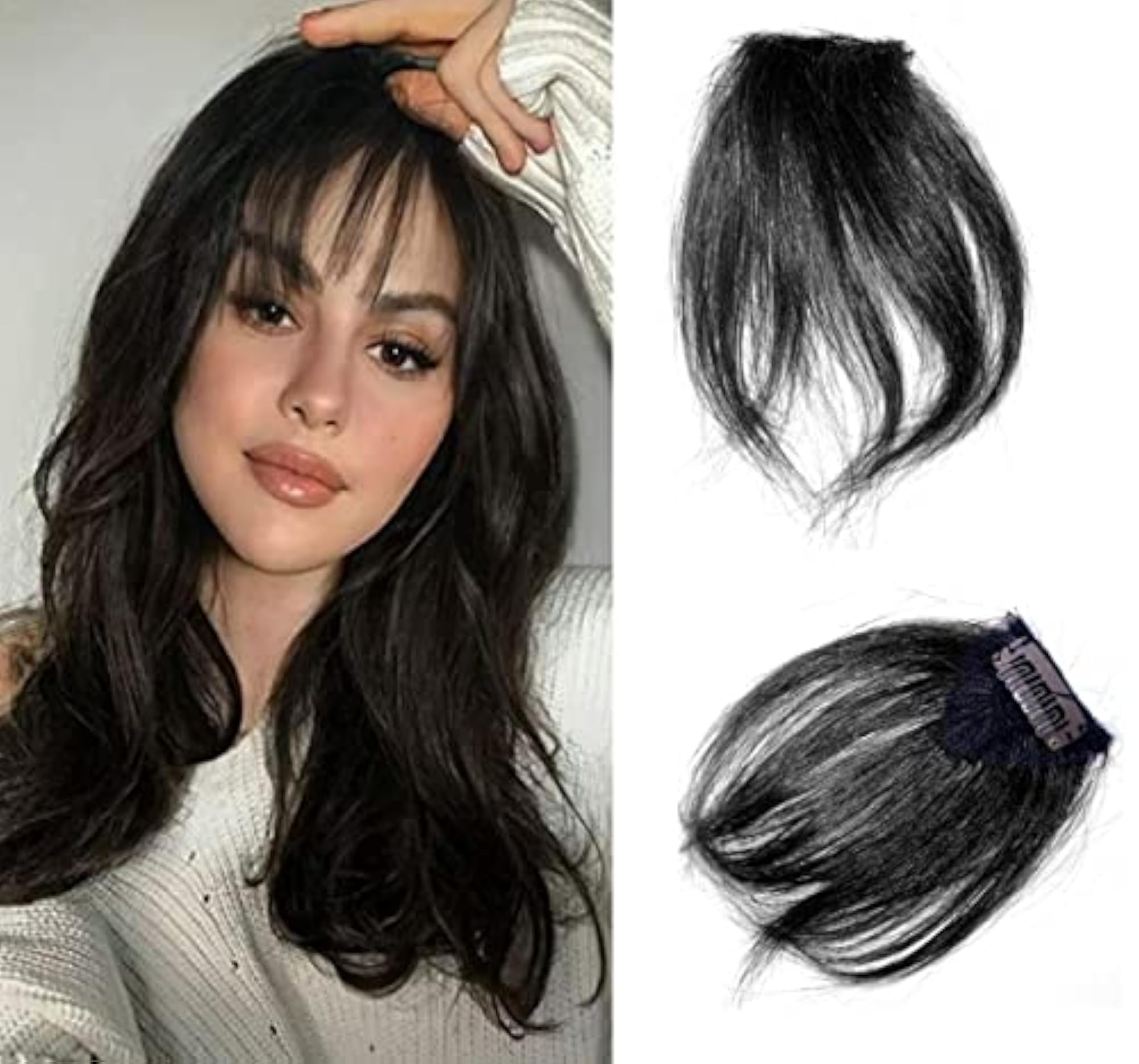 Real Human Hair Clip-in Bangs Fringe Extension